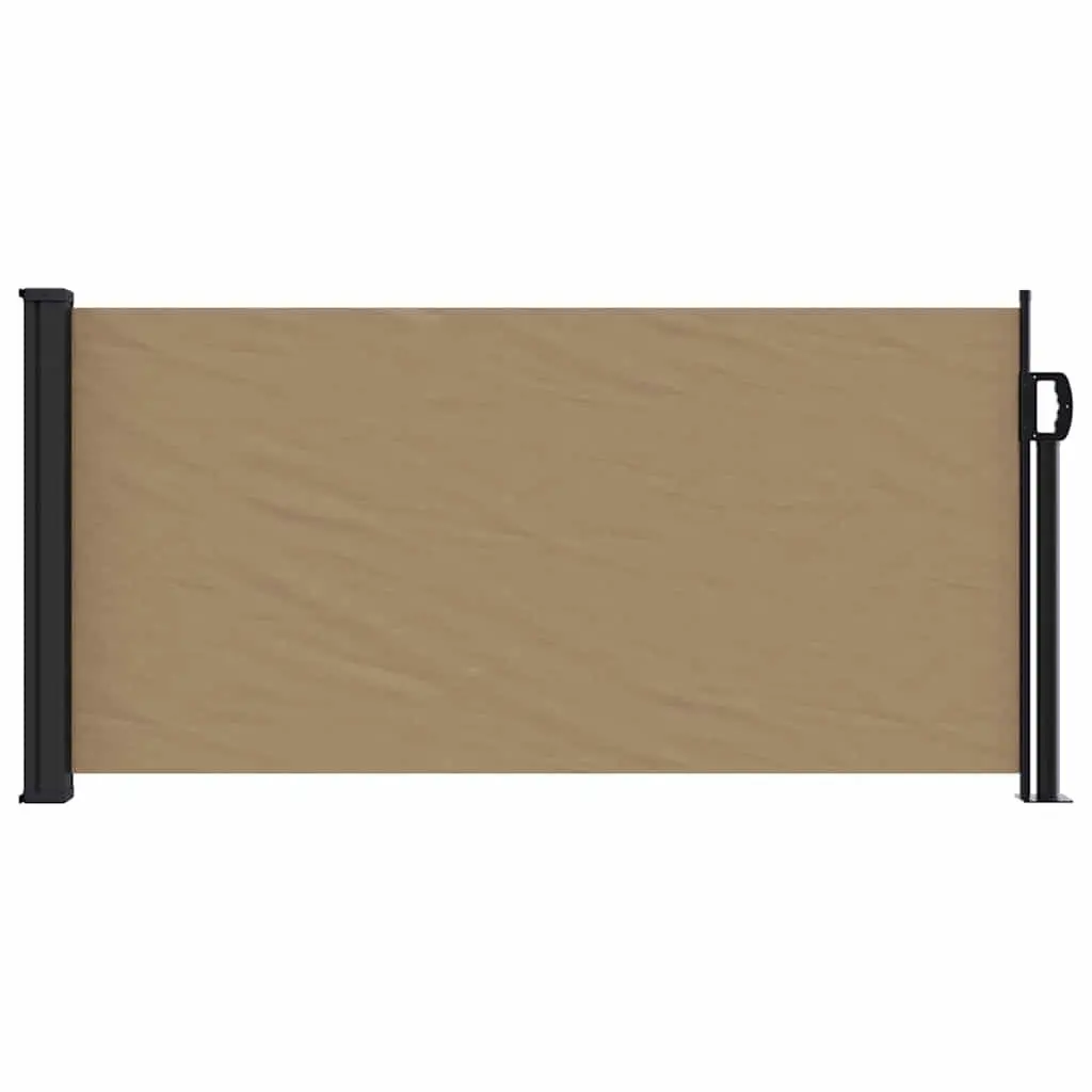 Retractable Side Awning Taupe 100 x 500 cm Outdoor Privacy Screen Garden Patio Balcony Terrace