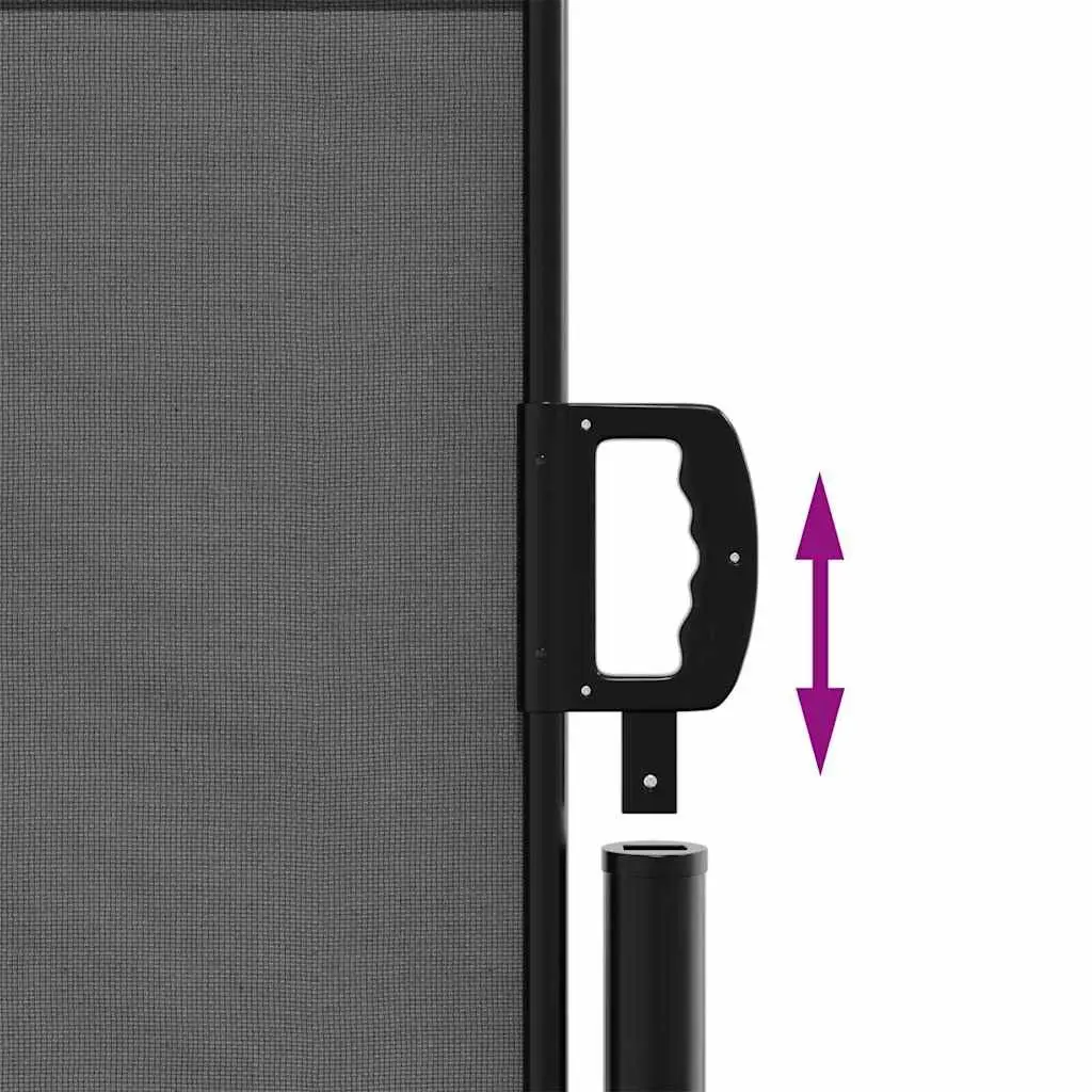 Retractable Side Awning Anthracite 100 x 500 cm Privacy Screen for Outdoor Garden Balcony Terrace Patio