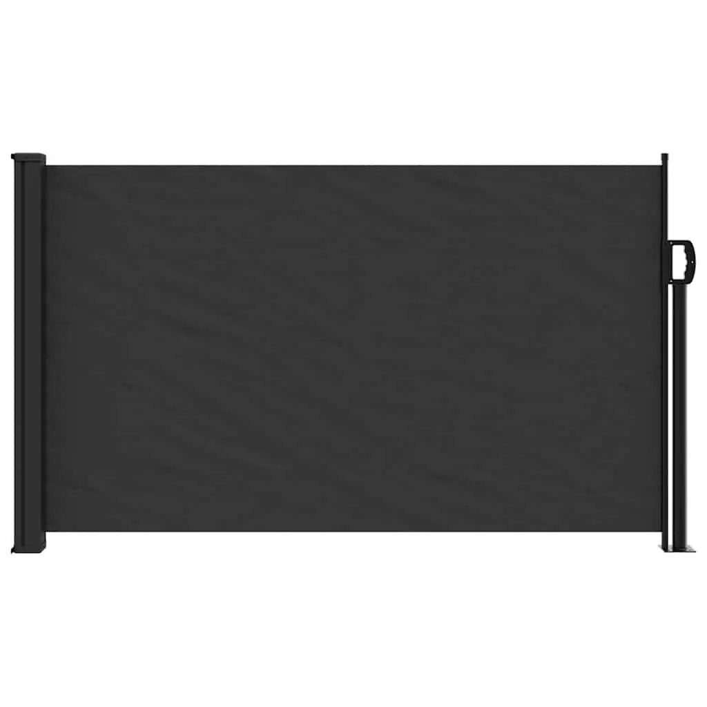 Retractable Side Awning Black 120x500cm Water and UV Resistant Garden Screen