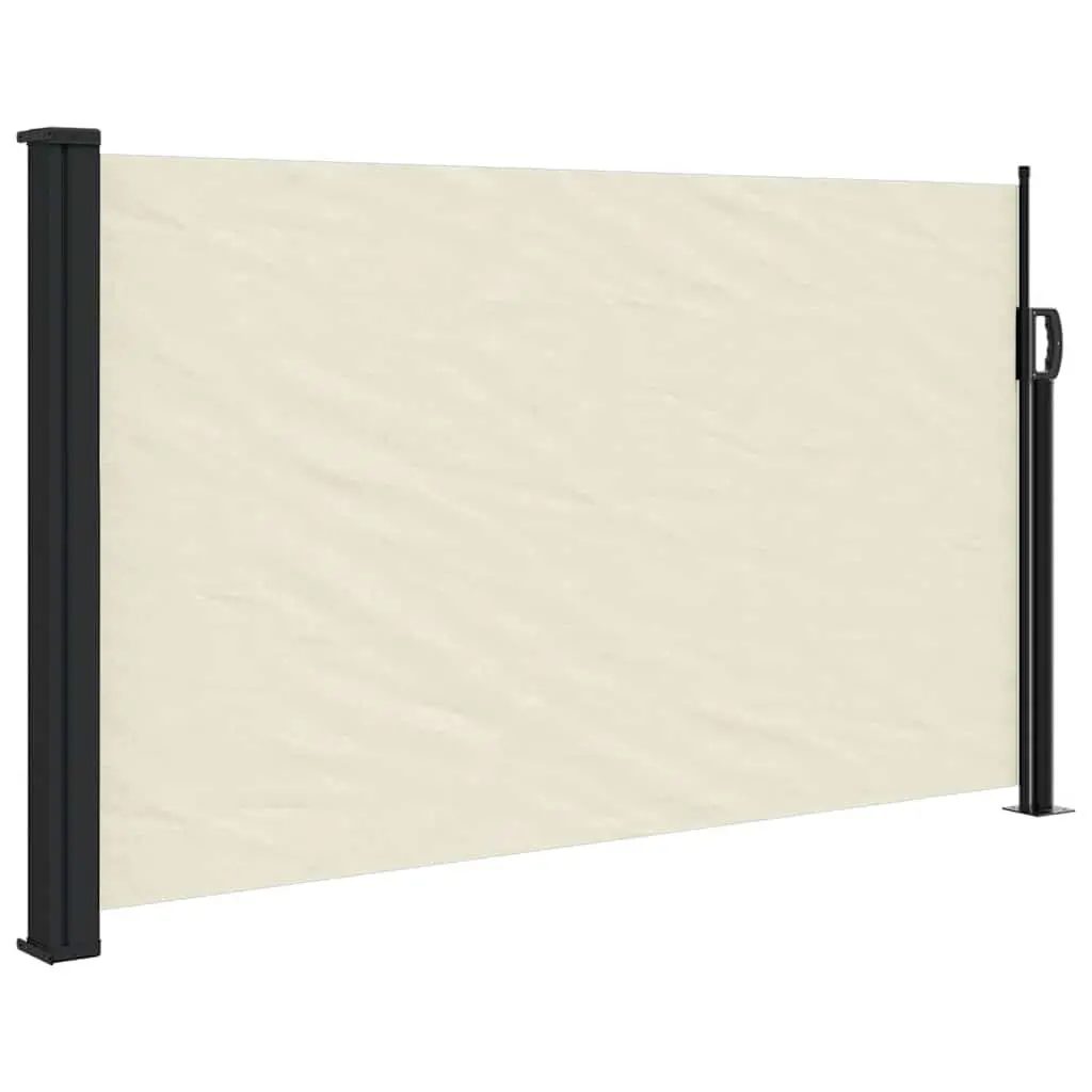 Retractable Side Awning Cream 120x500cm Outdoor Privacy Screen