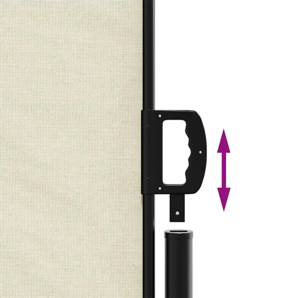 Retractable Side Awning Cream 120x500cm Outdoor Privacy Screen