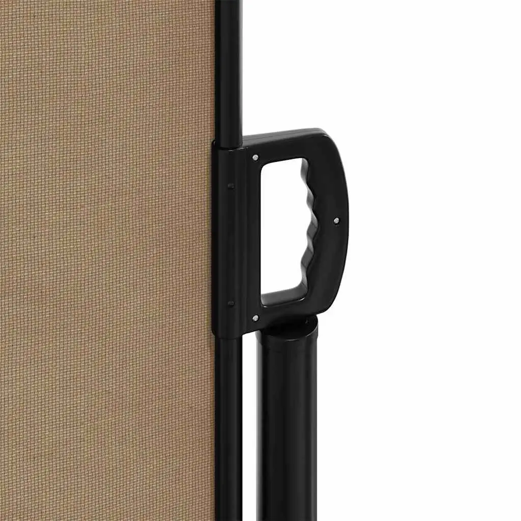 Retractable Side Awning Screen Taupe 120x500 cm Water and UV Resistant Privacy for Outdoor Patio Balcony Terrace
