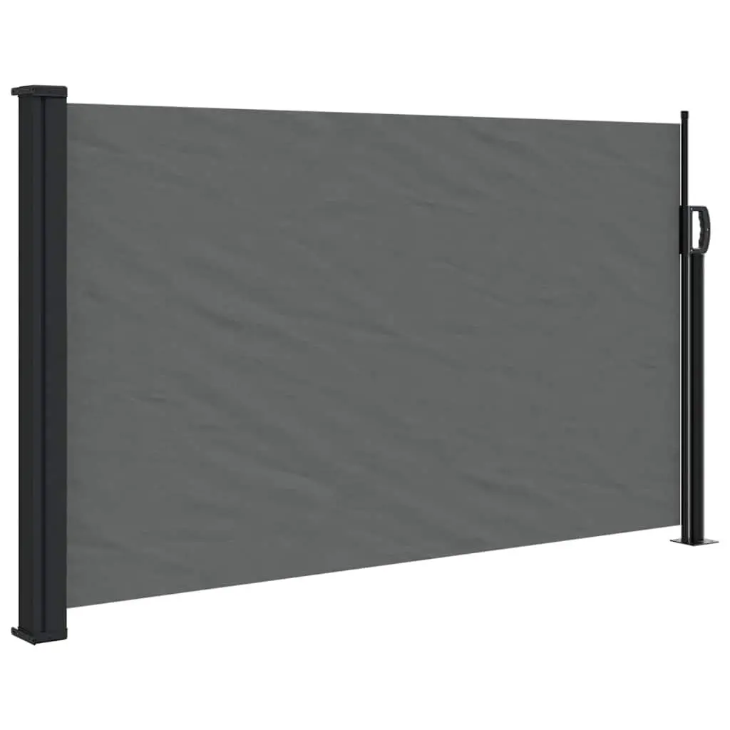 Retractable Awning 120x500cm Anthracite Outdoor Privacy Screen for Garden Shade and Terrace Use