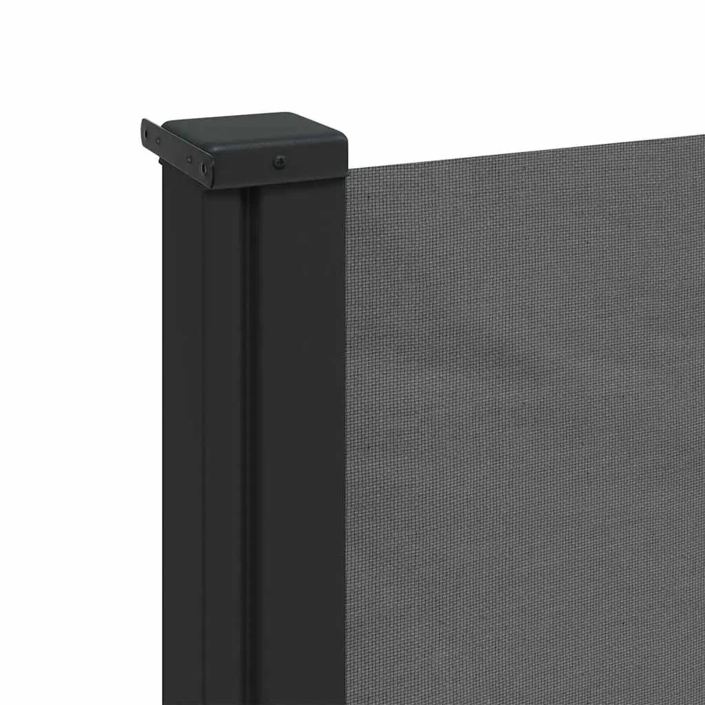 Retractable Awning 120x500cm Anthracite Outdoor Privacy Screen for Garden Shade and Terrace Use