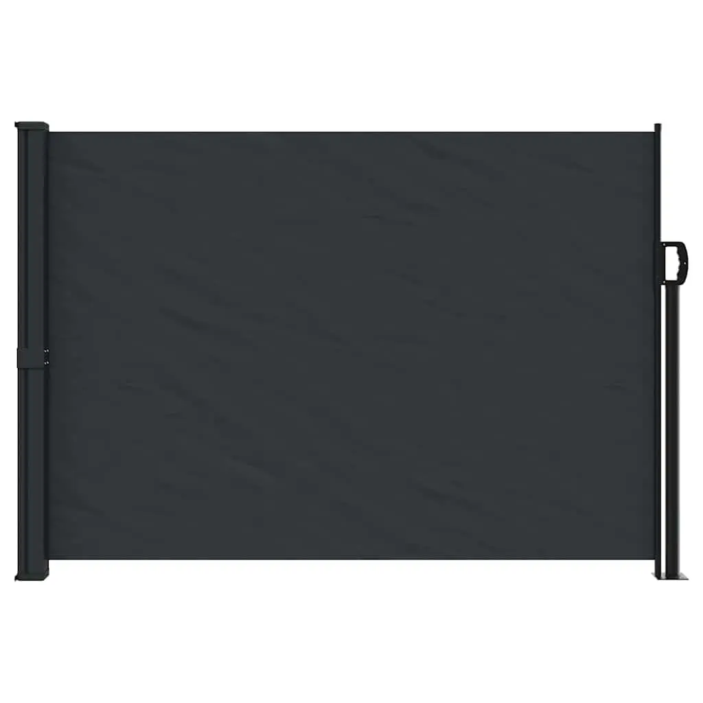 Retractable Side Awning Black 140x500cm Privacy Screen Outdoor Garden Shade