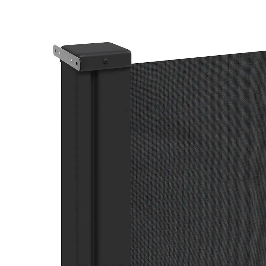 Retractable Side Awning Black 140x500cm Privacy Screen Outdoor Garden Shade
