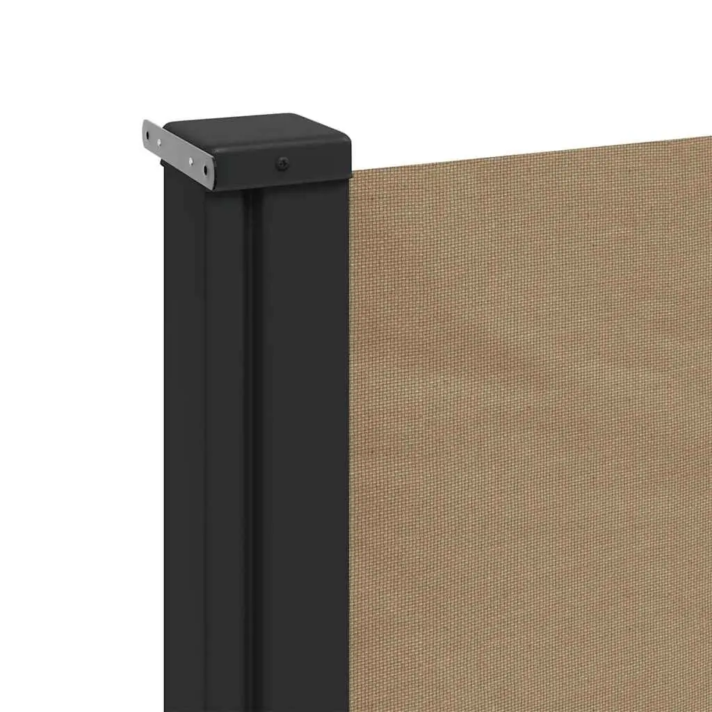 Retractable Side Awning Taupe 140x500cm Privacy Screen for Balcony Terrace Patio