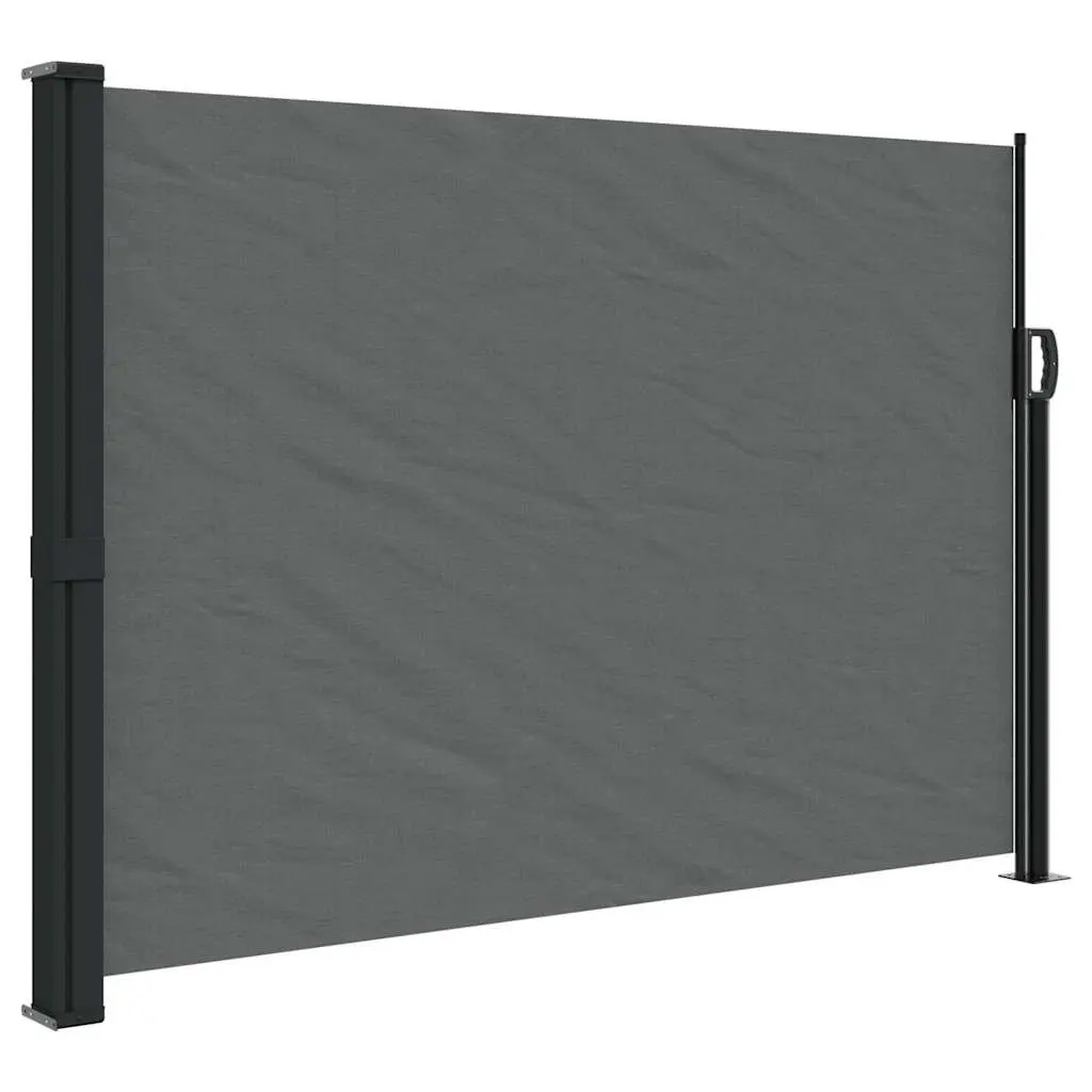 Retractable Side Awning Anthracite 140x500 cm Outdoor Privacy Screen Garden Balcony Terrace