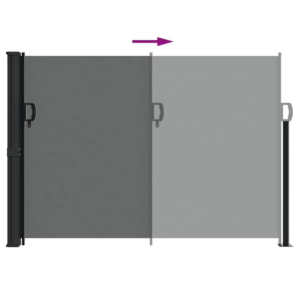 Retractable Side Awning Anthracite 140x500 cm Outdoor Privacy Screen Garden Balcony Terrace