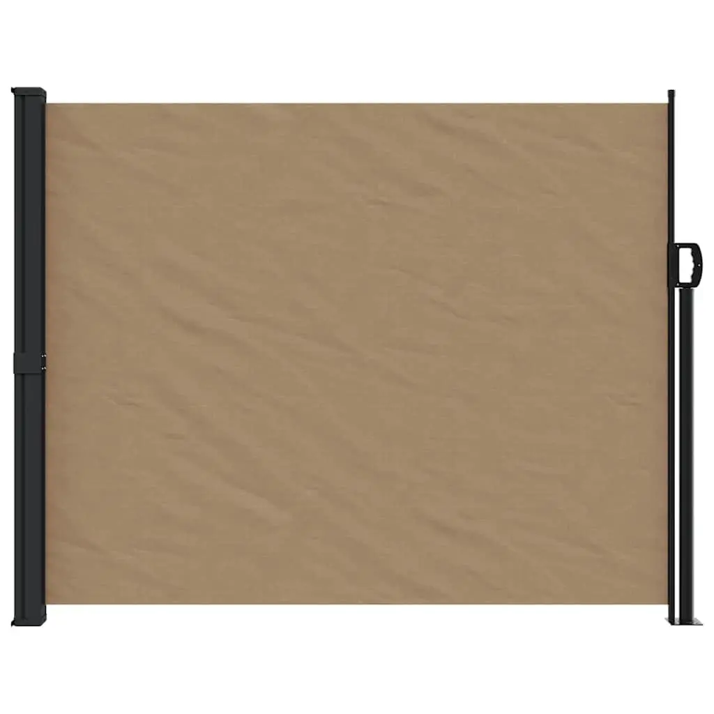 Retractable Side Awning Taupe 160x500cm Privacy Screen for Balcony Terrace Patio