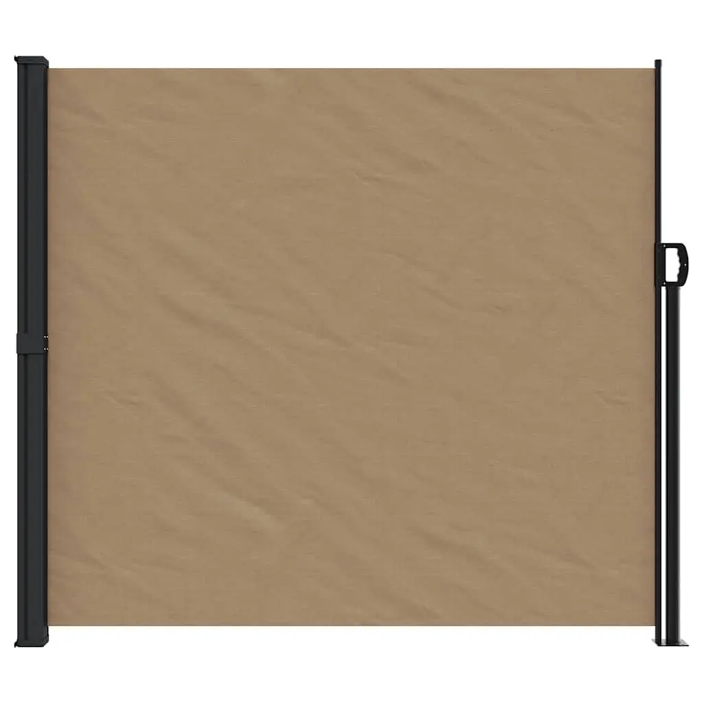 Retractable Awning Privacy Screen Taupe 180x500cm Outdoor Shade for Garden Balcony Patio