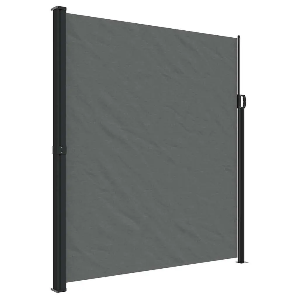 Retractable Side Awning Anthracite 220 x 500 cm Outdoor Privacy Screen for Balcony Terrace Patio Garden