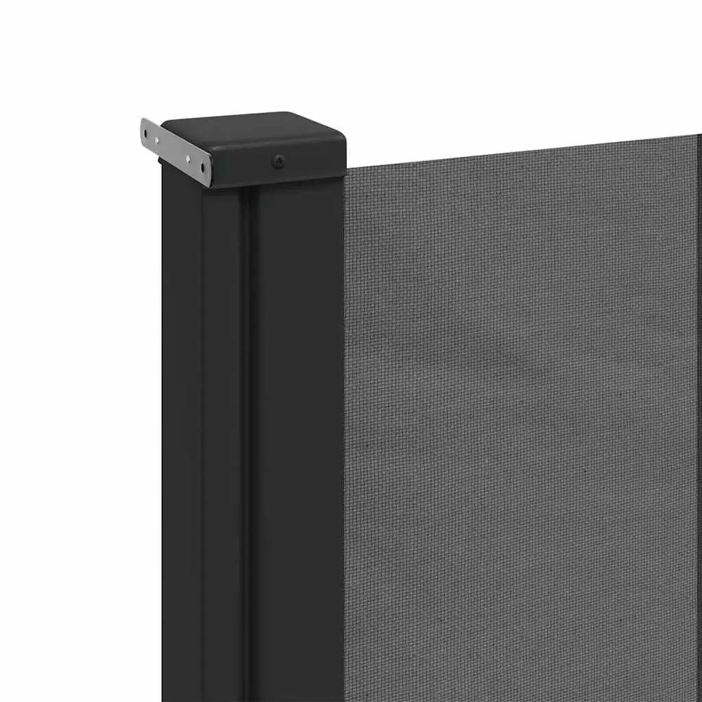 Retractable Side Awning Anthracite 220 x 500 cm Outdoor Privacy Screen for Balcony Terrace Patio Garden