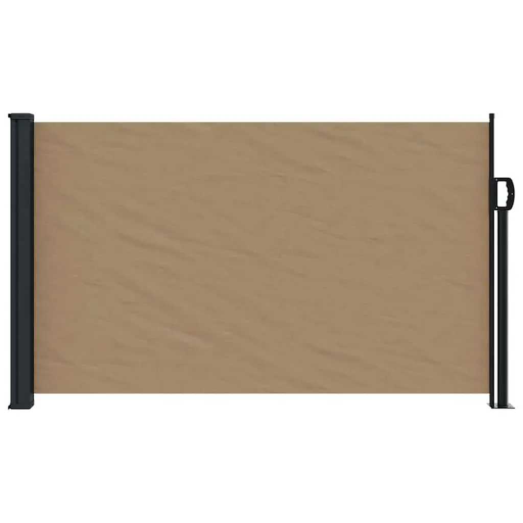 Retractable Side Awning Taupe 120x600 cm Water and UV Resistant Privacy Screen