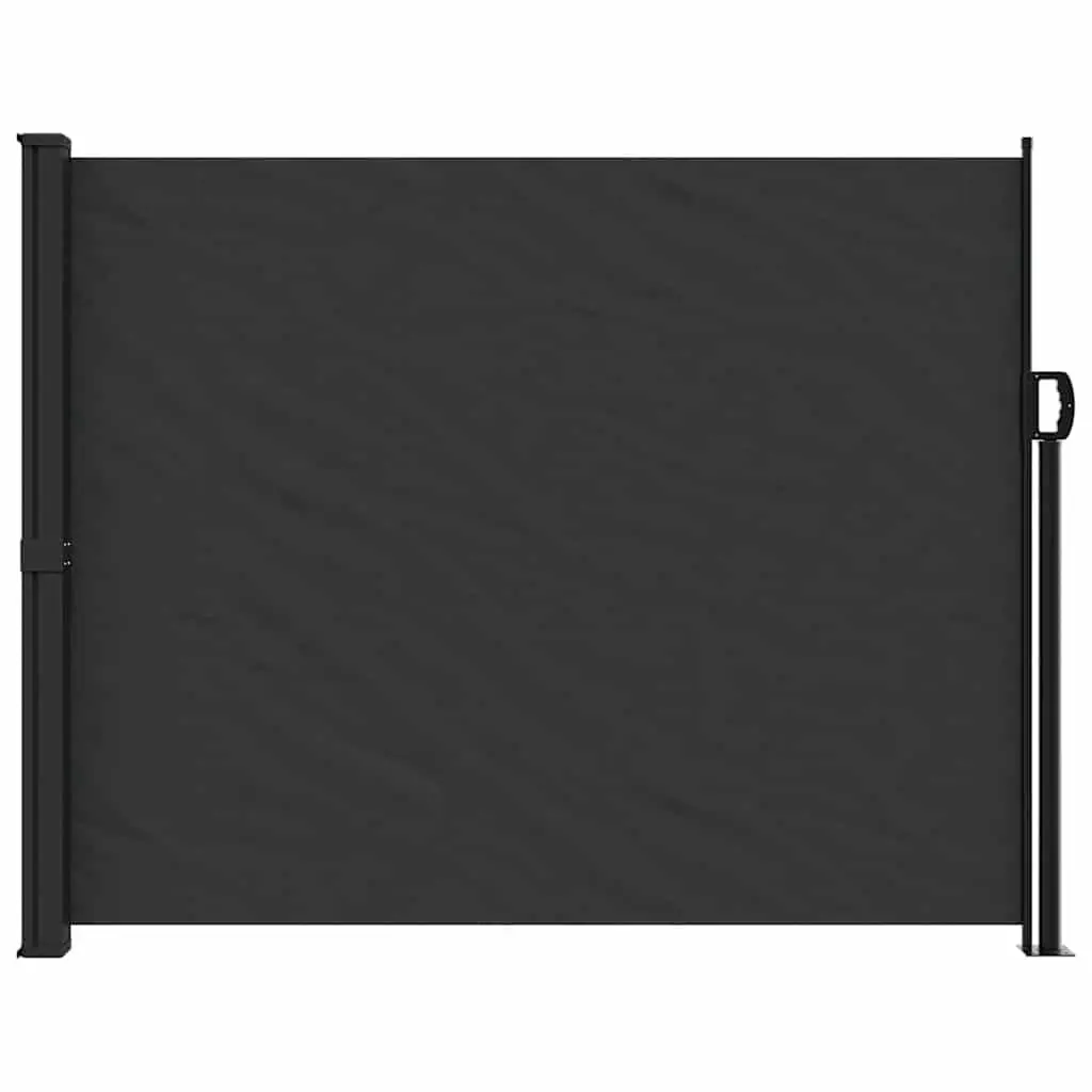 Retractable Side Awning Black 160x600 cm Outdoor Privacy Screen