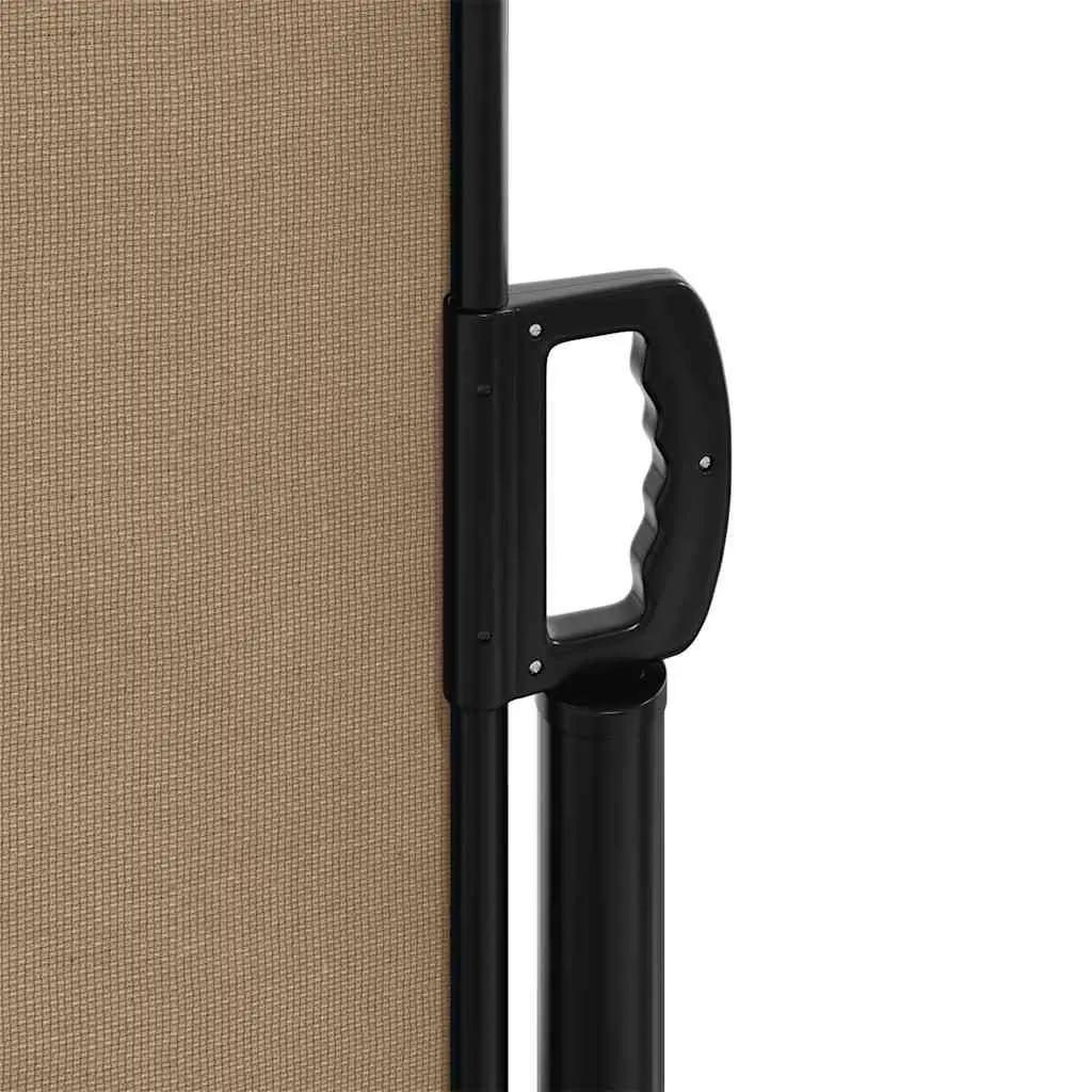 Retractable Side Awning Taupe 160x600cm Privacy Screen for Patio Balcony Terrace