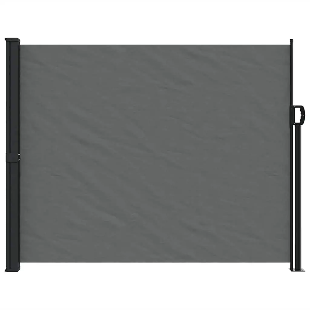 Retractable Awning Anthracite 160x600cm Outdoor Privacy Screen for Patio Balcony Garden