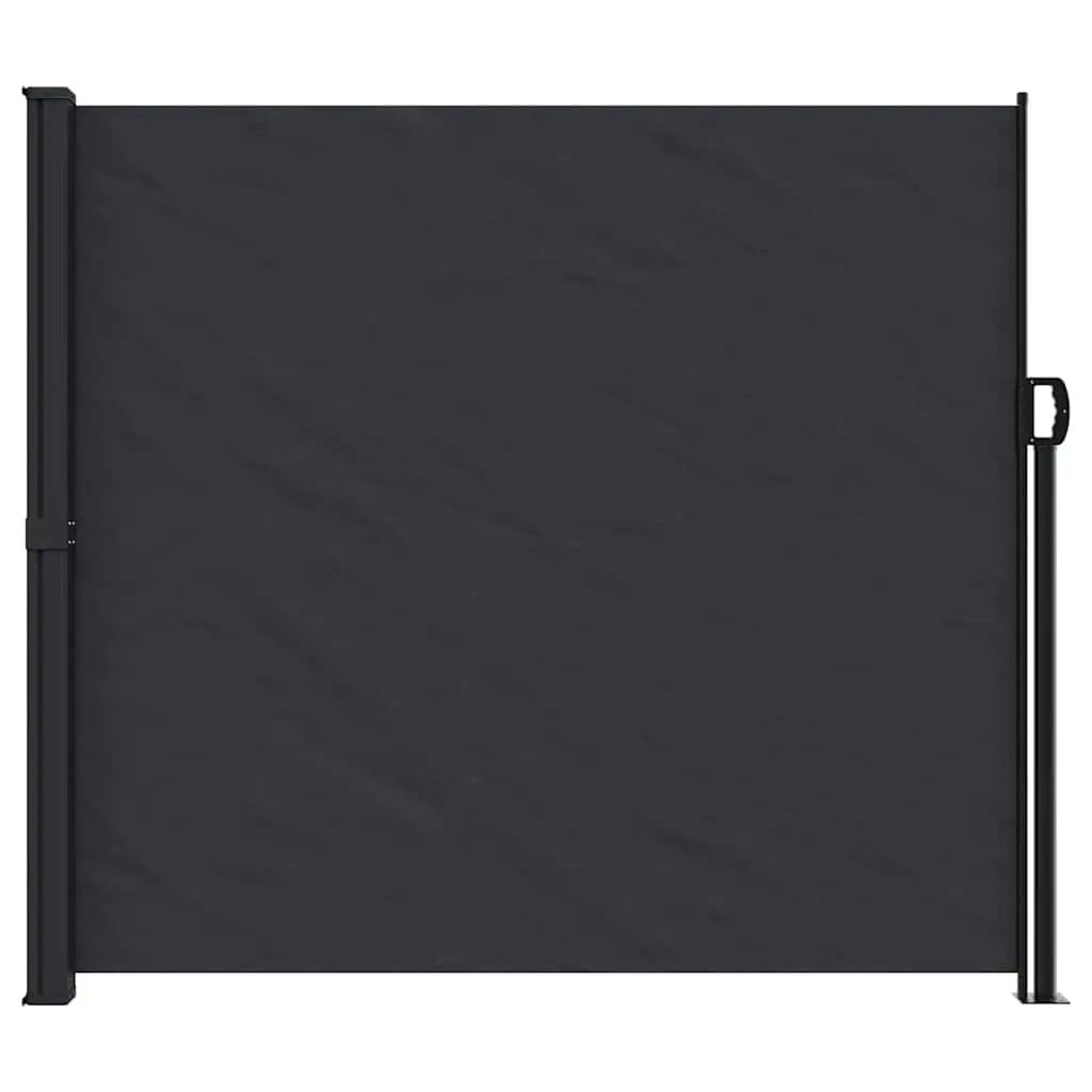 Retractable Side Awning Black 180x600cm Outdoor Privacy Screen