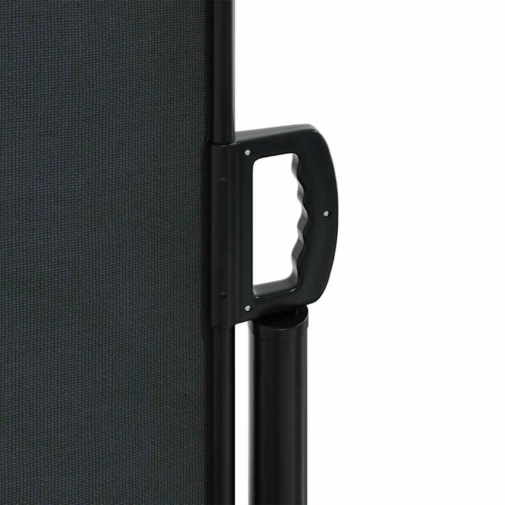 Retractable Side Awning Black 180x600cm Outdoor Privacy Screen