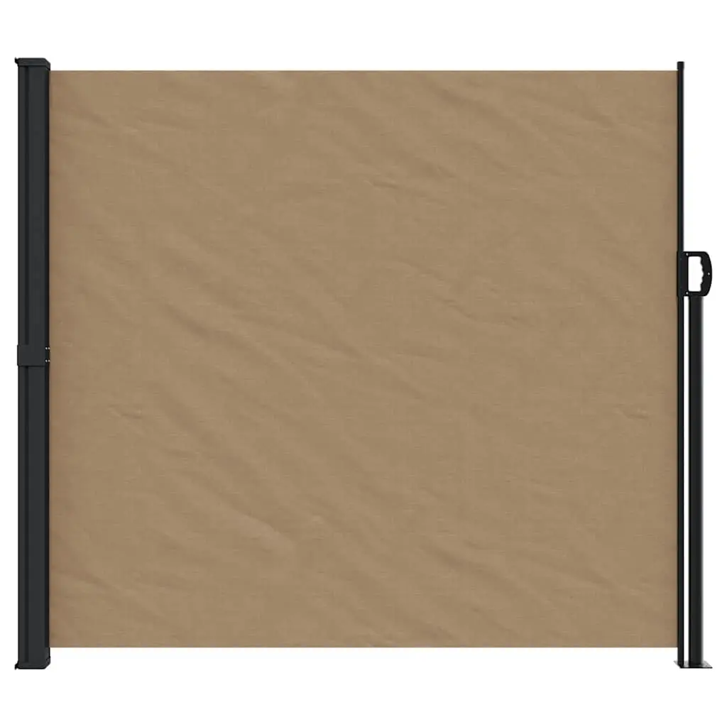 Retractable Side Awning Taupe 180 x 600 cm Outdoor Privacy Screen for Garden Patio Balcony Terrace