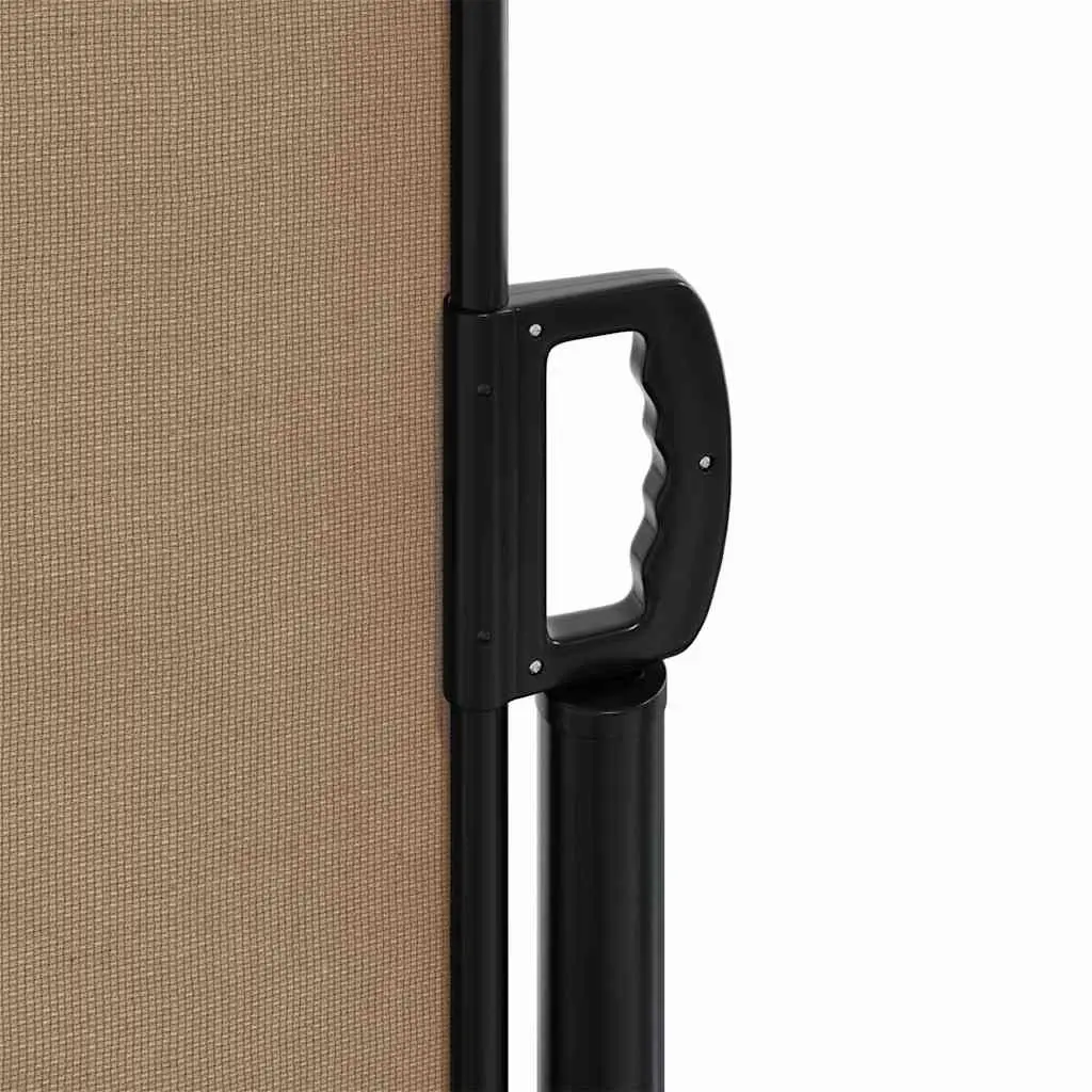 Retractable Side Awning Taupe 200 x 600 cm Water and UV Resistant Fabric