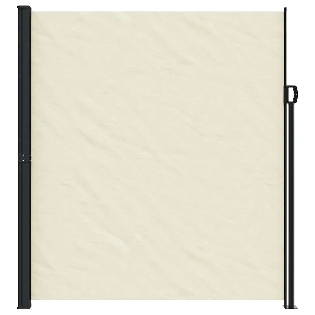 Retractable Awning Privacy Screen Cream 220x600cm Outdoor Shade for Patio Garden Balcony