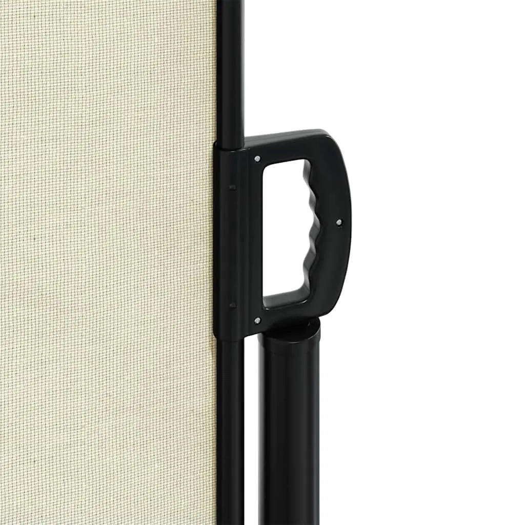 Retractable Awning Privacy Screen Cream 220x600cm Outdoor Shade for Patio Garden Balcony