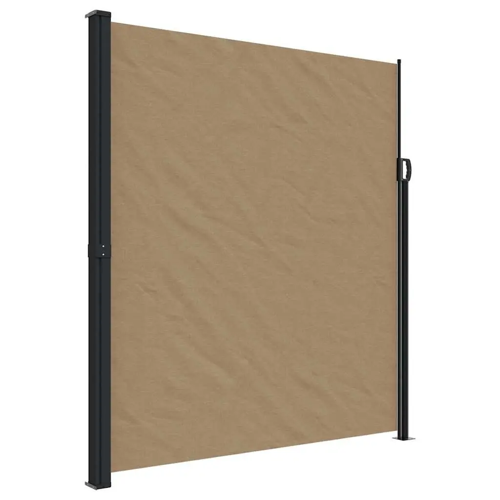 Retractable Side Awning Taupe 220x600cm Outdoor Garden Privacy Screen