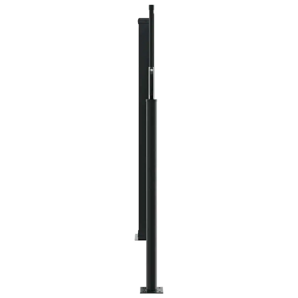 Retractable Side Awning Black 120 x 1000 cm Privacy Screen for Balcony Terrace Patio Outdoor Garden