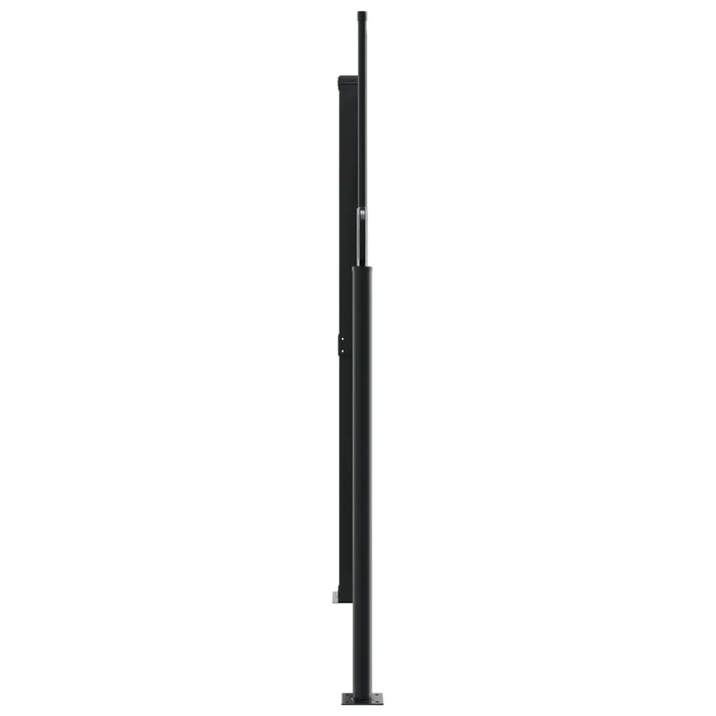 Retractable Side Awning Black 160x1000cm Privacy Screen for Garden Patio Balcony