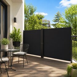Concise Retractable Side Awning 180x1000cm in Black