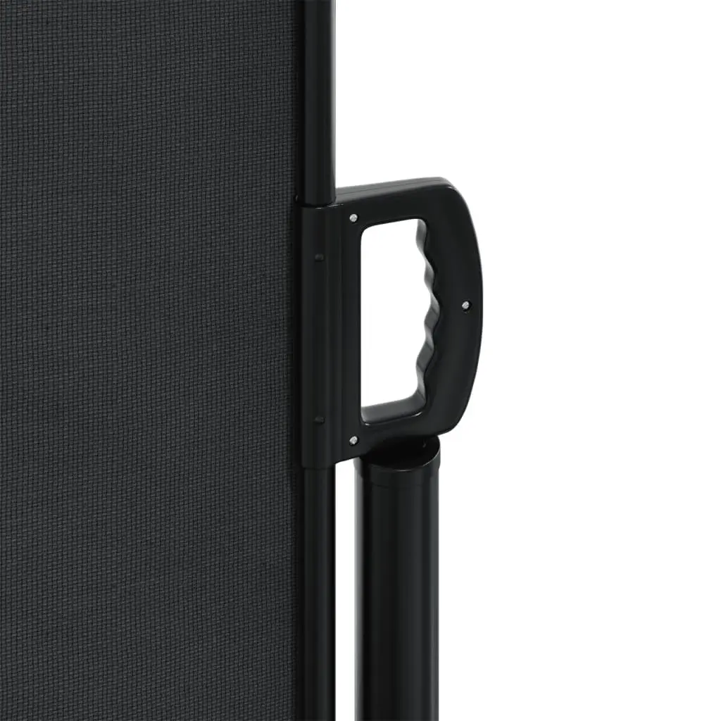 Retractable Side Awning Black 180x1000cm Outdoor Privacy Garden Terrace