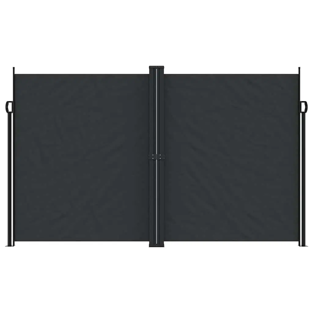 Retractable Side Awning Black 200x1200cm Outdoor Privacy Screen Garden Patio Balcony