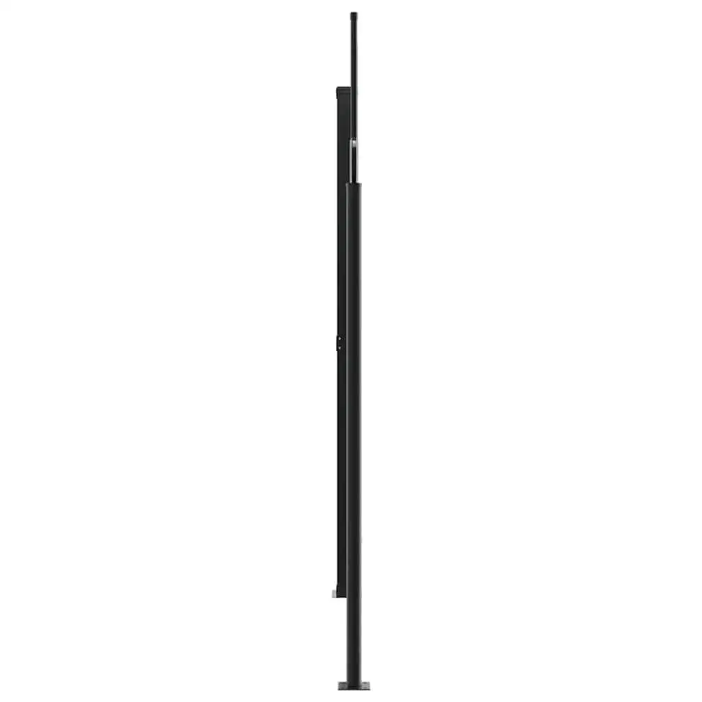 Retractable Side Awning Black 200x1200cm Outdoor Privacy Screen Garden Patio Balcony
