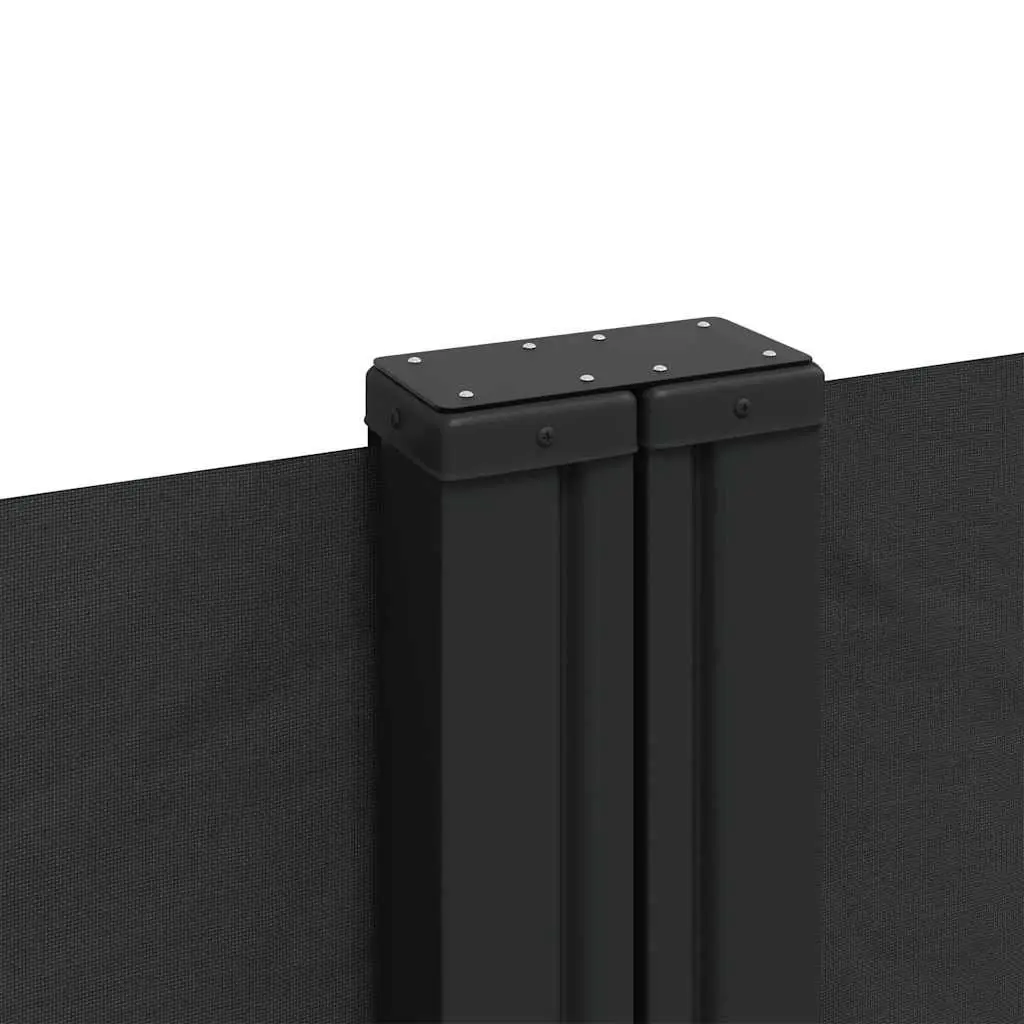 Retractable Side Awning Black 200x1200cm Outdoor Privacy Screen Garden Patio Balcony