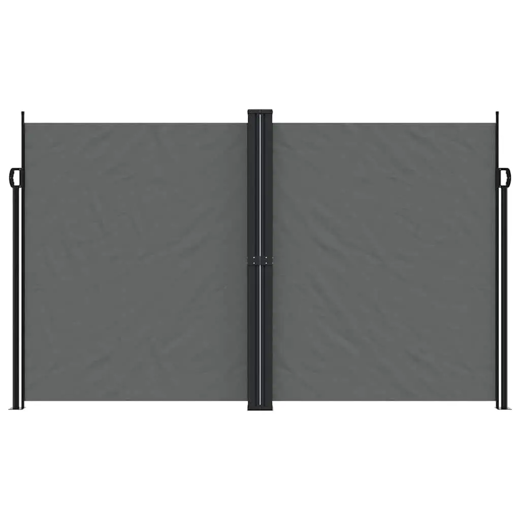Retractable Side Awning Anthracite 200 x 1200 cm Outdoor Privacy Screen Garden Terrace Balcony Shade
