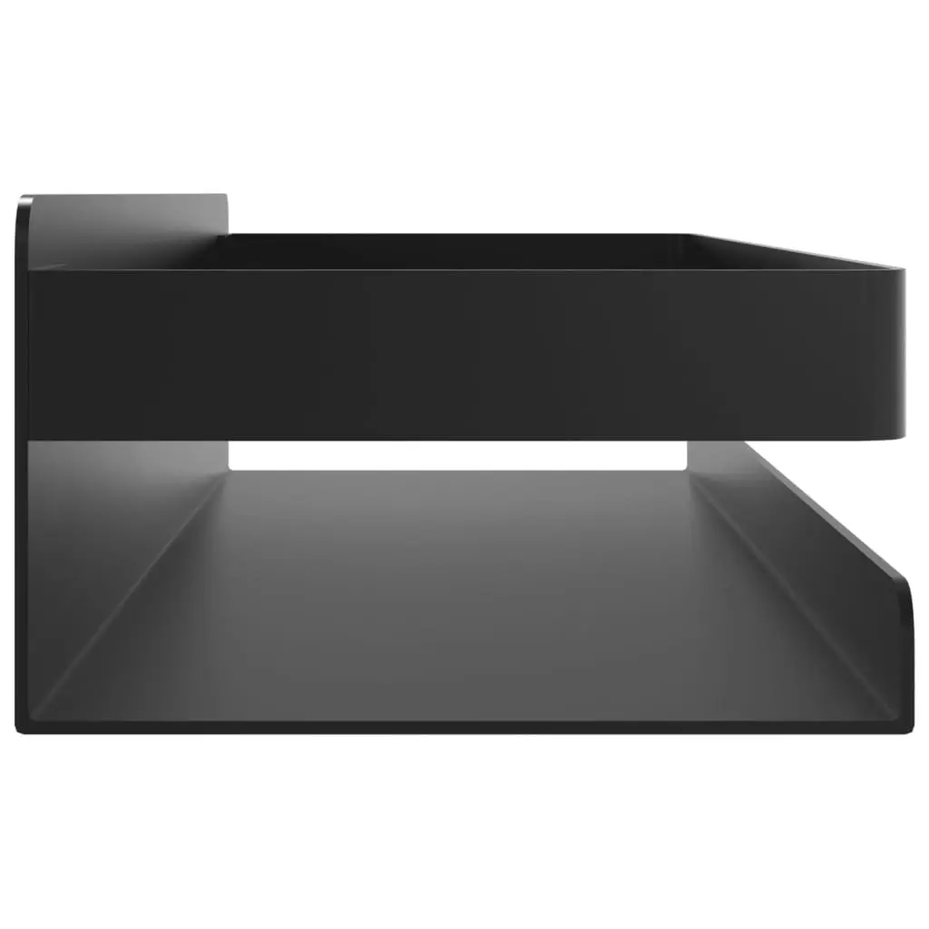 Shower Shelf Black Stainless Steel Wall Mount Organiser Durable Compact Storage