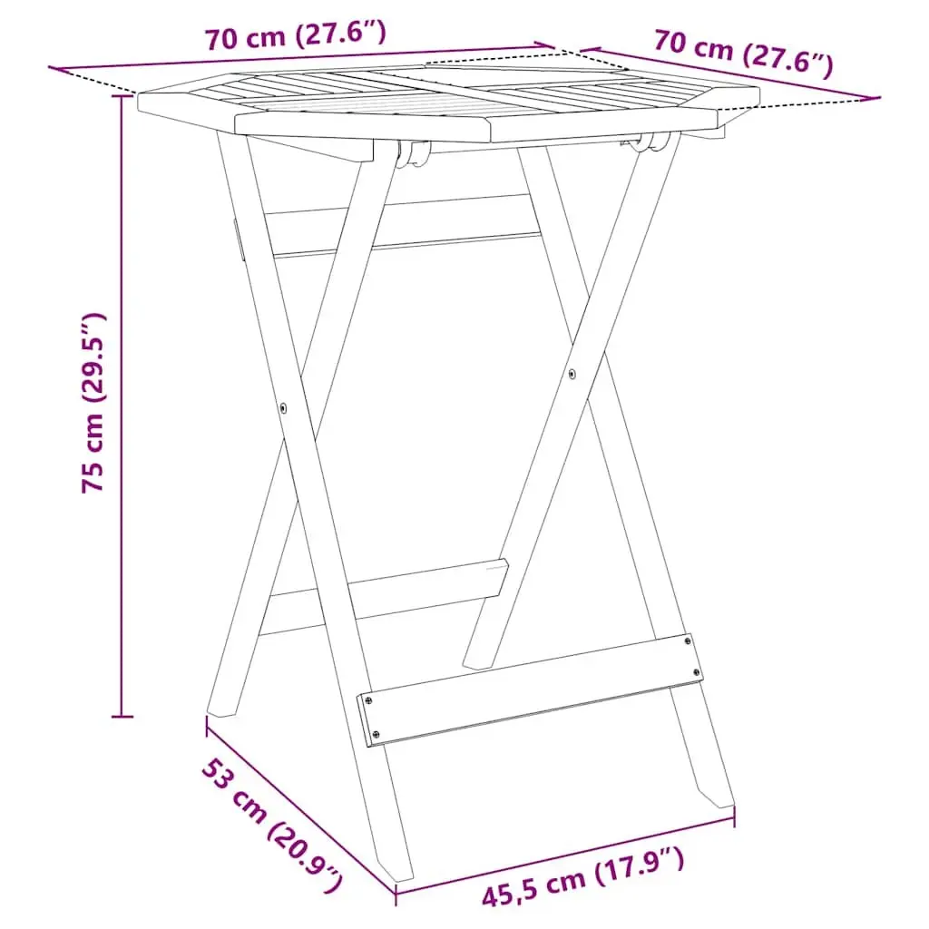 70cm Garden Table for Outdoors