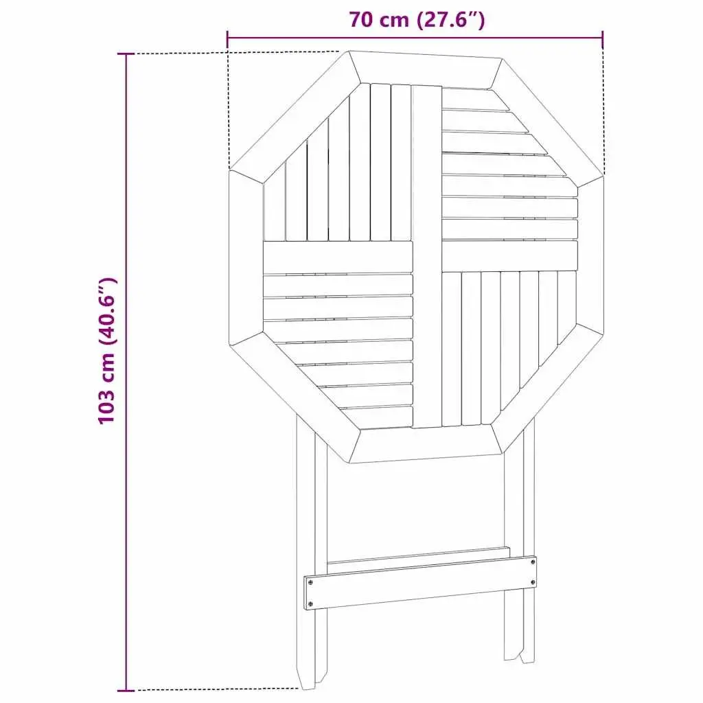 70cm Garden Table for Outdoors
