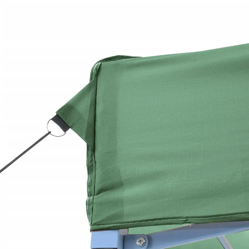 Foldable Pop-Up Party Tent Green 3 Sidewalls Outdoor Gazebo Canopy