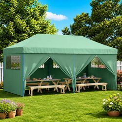Compact Green Party Tent for Quick Setup