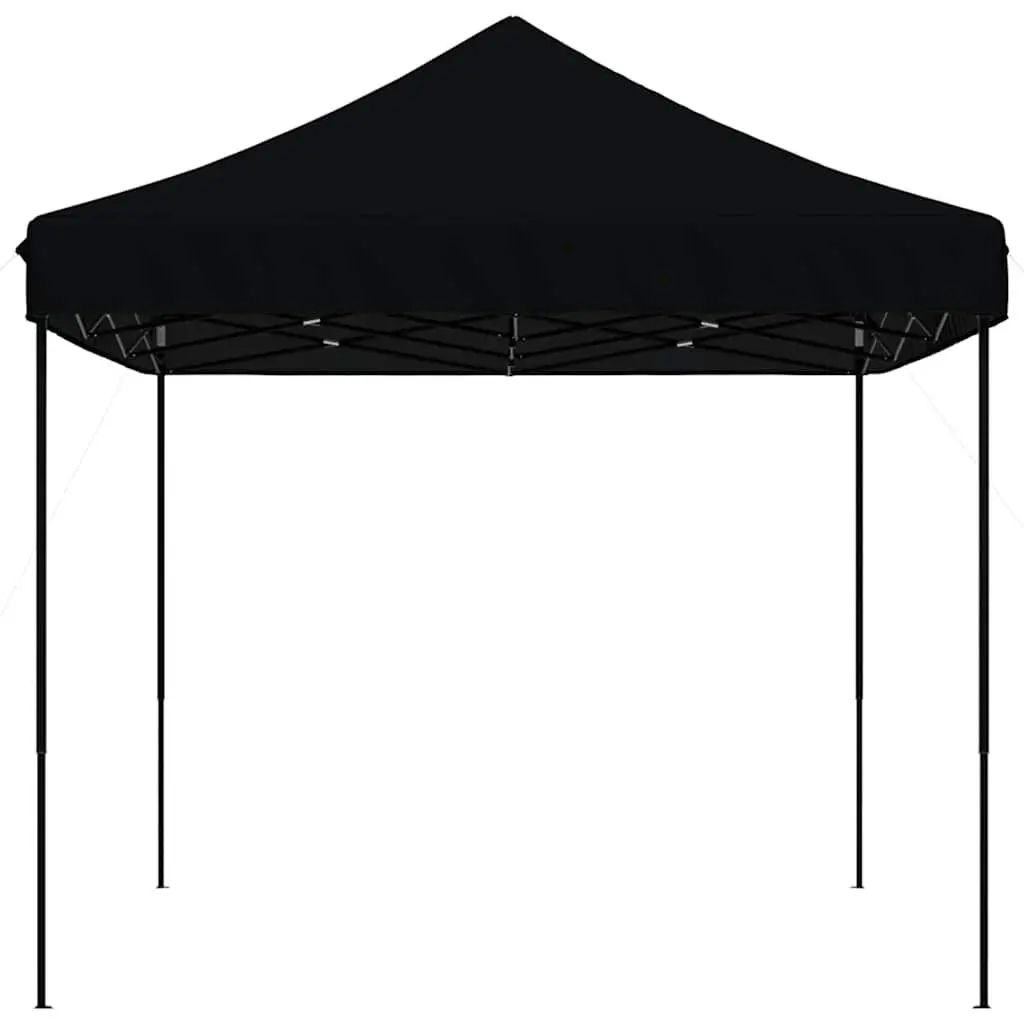 Foldable Pop-Up Party Tent Black 440 x 292 x 315 cm Powder-Coated Steel Frame Oxford Fabric Roof