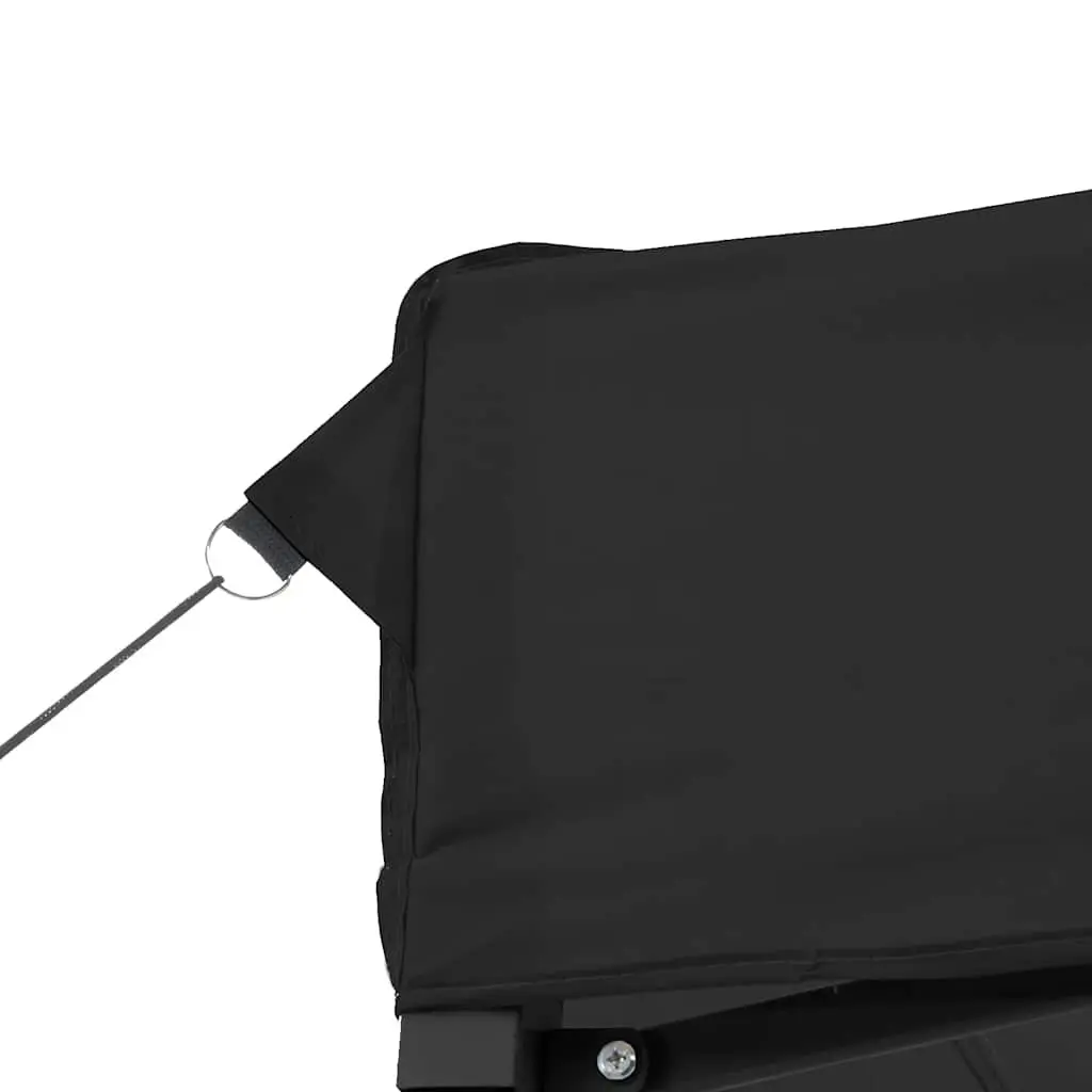 Foldable Pop-Up Party Tent Black 440 x 292 x 315 cm Powder-Coated Steel Frame Oxford Fabric Roof