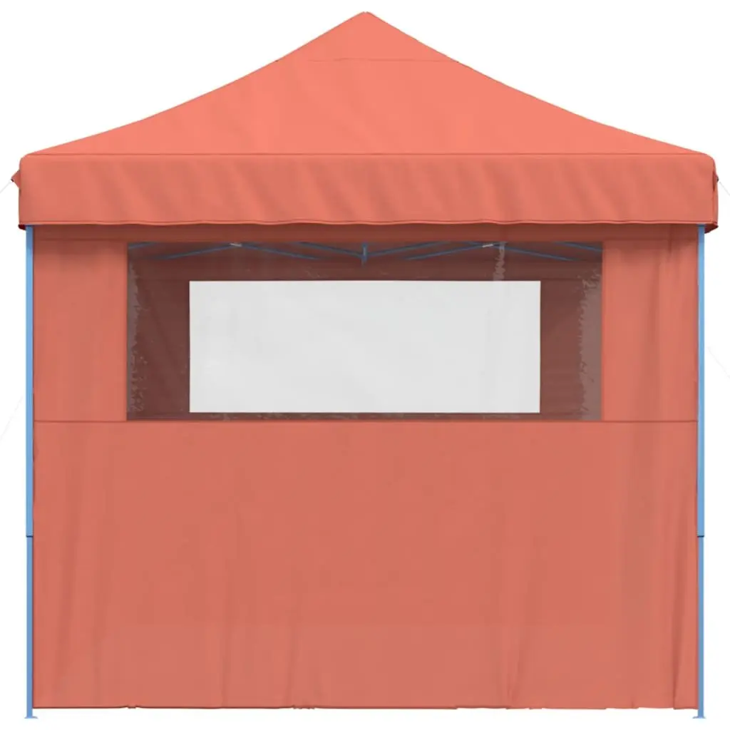 Foldable Pop-Up Party Tent Orange 3 Sidewalls Outdoor Garden Gazebo