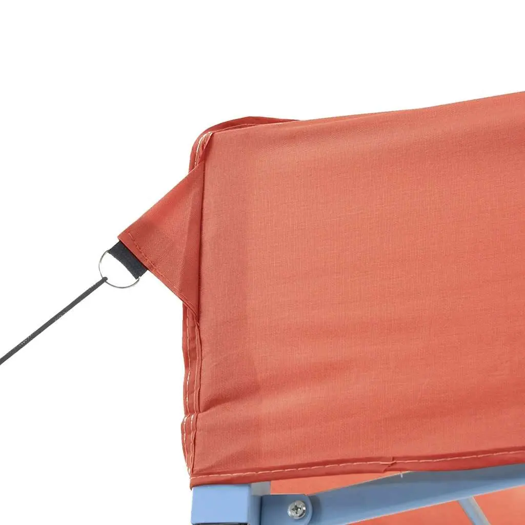 Foldable Pop-Up Party Tent Orange 4 Sidewalls Quick Setup Outdoor Canopy Gazebo