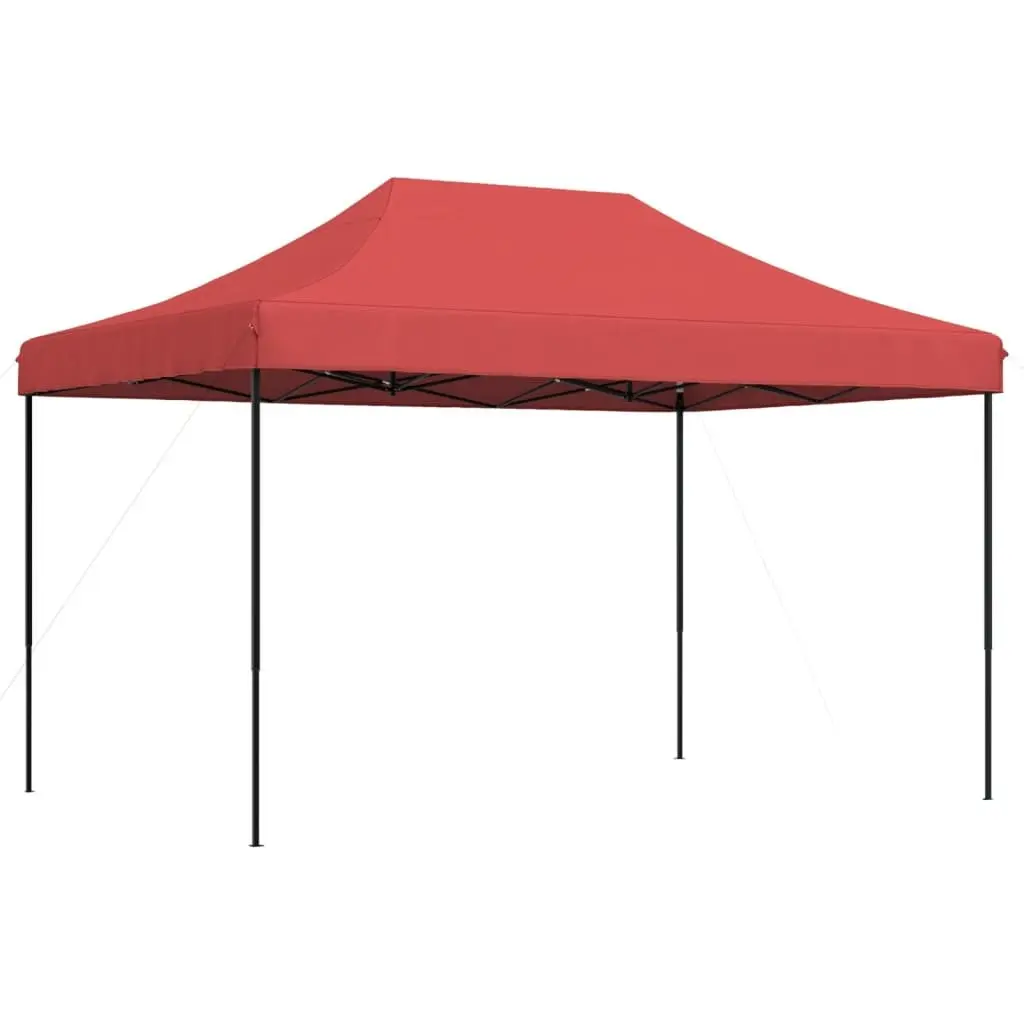 Foldable Pop-Up Party Tent Burgundy Red Large Quick Setup Outdoor Canopy