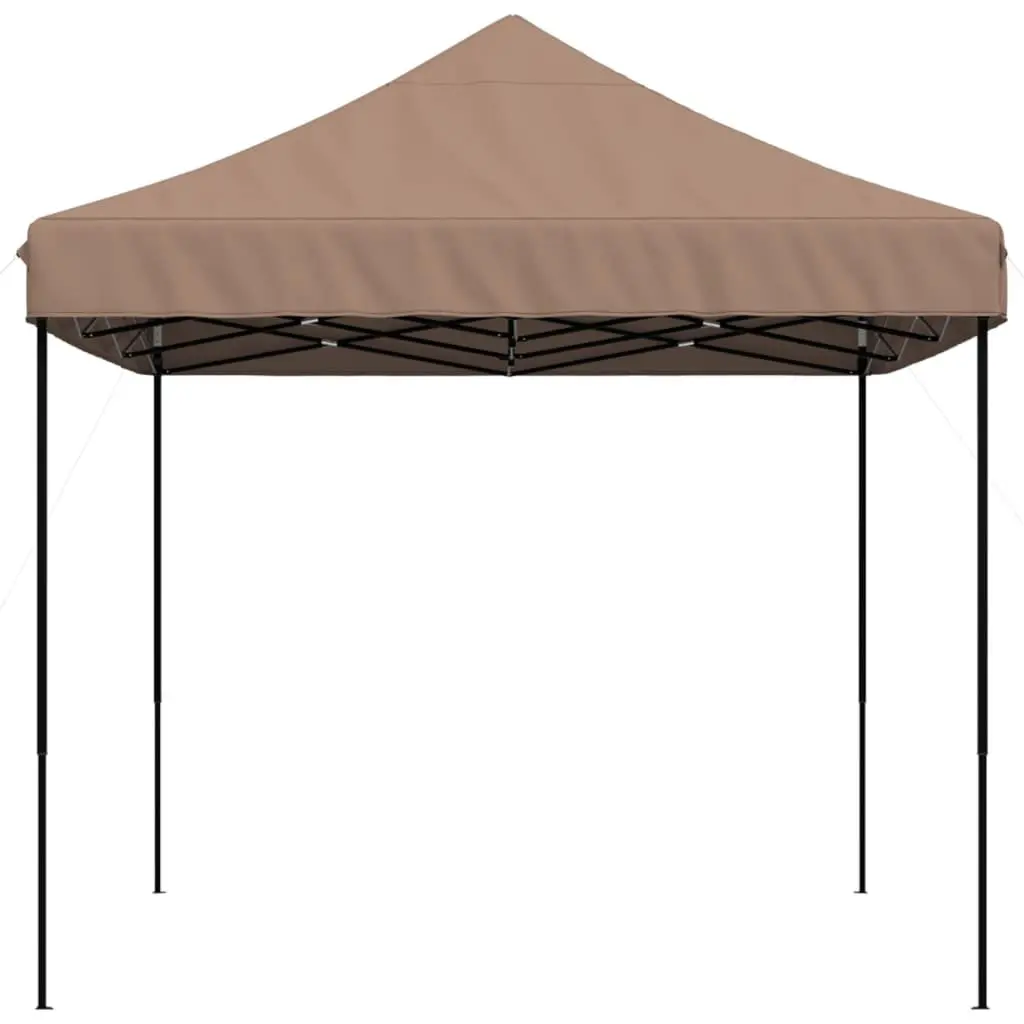 Foldable Pop-Up Party Tent Brown Outdoor Gazebo Canopy Garden Event Shelter
