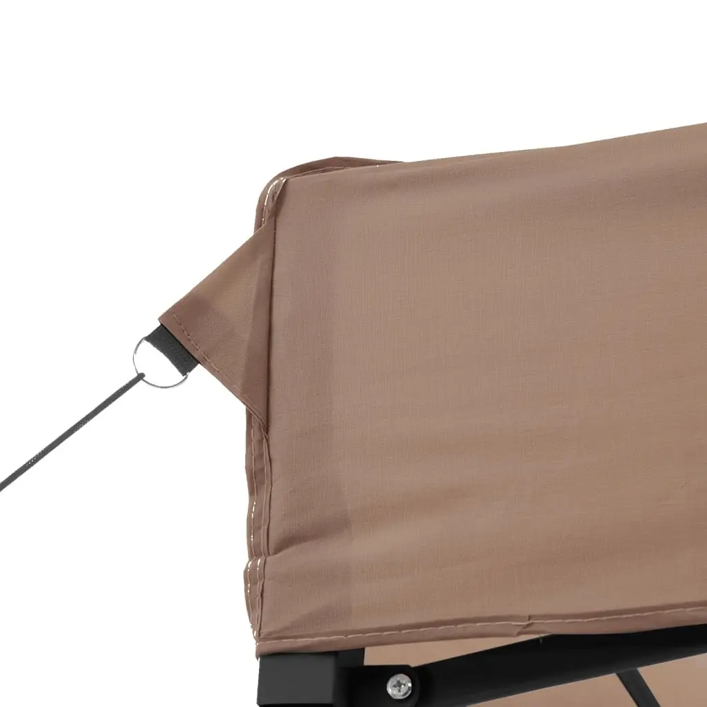 Foldable Pop-Up Party Tent Brown Outdoor Gazebo Canopy Garden Event Shelter