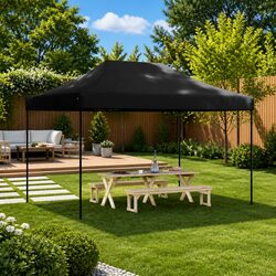 Compact and Functional Black Party Tent for Outdoors