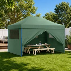 Compact Green Party Tent for Any Gathering